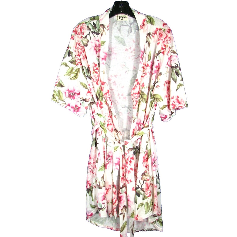 SHOW ME YOUR MUMU Garden of Blooms BRIE FLORAL WRAP ROBE Swim Suit Cover KIMONO